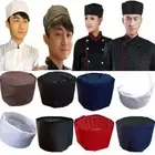 Hat Restaurant Kitchen Catering Chef Hat Mesh Top Skull Cap Work Hat Flat Cap