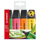 Stabilo Boss Highlighters Assorted Colours - 4 Pack - Green Pink Orange Yellow
