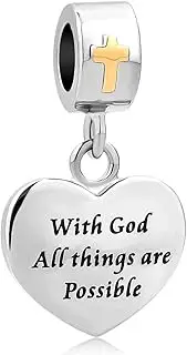 [ShinyJewelry] Religious Bible Cross Bead Charm for European Bracelets