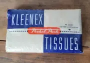 Vintage Kleenex Tissues Pocket Pack Unopened c1950s New Old Stock