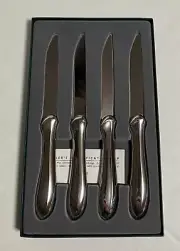 Oneida 18/8 Stainless Glossy 8.75” Steak Knives Pattern 413 Set of 4 NOB