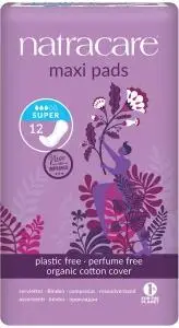 Natracare Maxi Pads Super 12pk