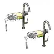 SOGA 2X Silver Single Kitchen Sink Organiser Faucet Soap Sponge Caddy Rack Stora
