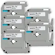 ExtraPrint 5 Pack Compatible for Brother M-K221 MK221 M-K221S Label Tape 9mm x 8m for Brother PT-55 PT-65 PT-70 PT-75 PT-80 PT 85 PT-90 PT-M95 Black on White