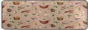 Laundry Room Runner Rug Farmhouse Decor Floor Mat Laundromat Carpet 72x24in Rustic Style Chickens and Roosters