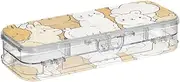 Yoogain Cute Cartoon Alpaca Clear Pencil Box 2 Layer Pens Case Hard Boxes For Stationery Supplies With Snap And Lid