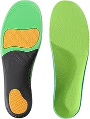 [Generic] Orthotic Arch Support Shoe Inserts Insoles for Flat Feet,Feet Pain,Plantar Fasciitis,Insoles for Men and Women (Green, M)