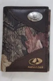 ZEP PRO Virginia Cavaliers MOSSY OAK Camo Trifold Wallet Tin Gift Box