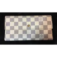 在飛比找蝦皮購物優惠-LV 白色棋盤格長夾