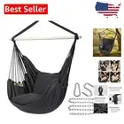 Dark Grey Hammock Chair Swing with Sturdy Spreader Bar & Maximum 500 lbs Support