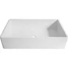 Vigo Magnolia Modern White Matte Stone 21" x 14" x 5" Rectangular Vessel Sink
