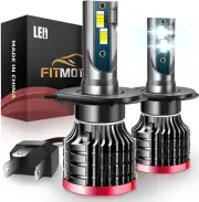 H4/9003 LED Bulbs,80W 16000 Lumens Bright,6500K Cool White LED Fog Light Halogen