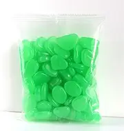 Luminous Stone Indoor/Outdoor Fish Tank - Create a Magical Garden with Absorbent Light Emitting Stones for Kids，100pcs Glowing Luminous Stone，Each Approximately 0.86 inches.(Green 1)