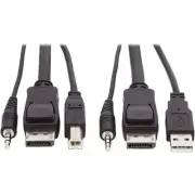 Eaton Tripp Lite Series DisplayPort KVM Cable Kit, 3 in 1 - 4K DisplayPort, USB,