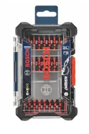 NEW! Bosch 24 Pc Impact bits Tough Driver Custom Case System Set SDMSD24