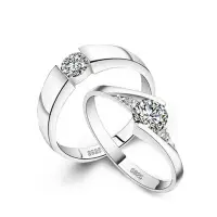 在飛比找樂天市場購物網優惠-925純銀戒指鑲鑽銀飾(單件)-大方典雅閃耀迷人生日情人節禮