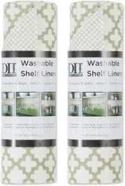 Shelf Liner Collection Non-Adhesive Cut to Fit, Cream Lattice, 12x120, 2 Piece