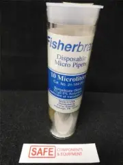Fisherbrand 10uL Micro Pipets Orange Code QTY-100 Glass Disposable 21-164-2C A22