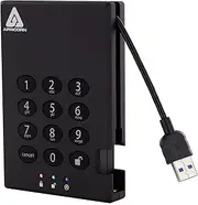 Aegis Padlock 1 TB USB 3.0 256-bit AES XTS Hardware Encrypted Portable External Hard Drive (A25-3PL256-1000)