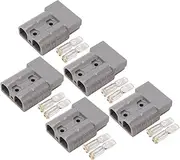 Respicefinem Battery Plug Connector Quick Connect Disconnect Convenient Power Supply For Electric Forklift And Sightseeing Car Charging 5 Sets 50A 600V