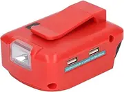 USB Adapter Converter Powerful Fast Charging Work Light Clamp for 14.4‑20V ADP05 12VDC (MIL Mivochi Red)