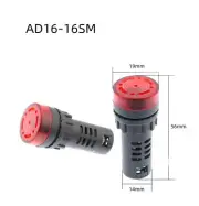 US 2pcs AD16-16SM Flash Light Red LED Active Buzzer Beep Indicator 16mm 12V~380V