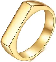 [Jude Jewelers] 4mm Stainless Steel Stackable Geometrical Shape Wedding Band Ring