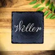 Weller Bourbon Whiskey Slate Coaster Brand New Handcrafted Laser Engraved Square