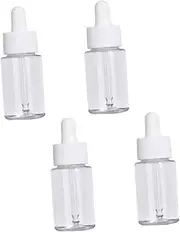 VALICLUD 4pcs Transparent Glass Dropper Bottles Durable Empty Sub Bottle for Essential Oils Safe with Cover for Cosmetics and DIY Projects