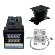 Upgrade REX-C100 Digital PID Temperature Controller Thermostat SSR output Max.40A SSR Relay K Thermocouple Probe High Qu