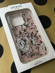 Phone Case iPhone 14 Pro Max Guess Cover Apple Flower Drop Protection Hard
