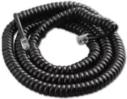 Vodavi Infinite 25ft Charcoal Gray Handset Cord Telephone Base Coil Curly Cord