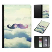 PASSPORT ITINERARY ORGANIZER|HIPSTER COLOURFUL MOUSTACHE #24