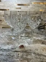 Set of 4 Gorham Lady Anne Wine Glasses Goblets Lead Crystal Germany 6 7/8"