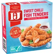 I&J Sweet Chilli Fish Tenders Crumbed With Real Fillets 320g