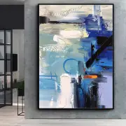 Mintura Hand Painted Abstract Oil Paintings On Canvas Modern Room Decor Wall Art