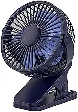 Fan Powered Clip on Mini Fan Rechargeable USB Powered 3 Speed Multi-Purpose Small But Powerful for Bedroom Table Office Handheld Fan Office