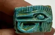 Unique Natural Limestone Ring Egyptian The Eye of RA Size 8 Made in Egypt
