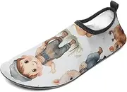 [BTCOWZRV] Water Shoes for Women Men Farm Clip Art Water Sports Shoes Slip-on Breathable Lightweight Athletic Aqua Sock