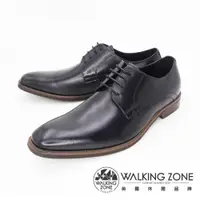 在飛比找蝦皮商城優惠-WALKING ZONE(男) 英倫素色綁帶皮鞋 男鞋－黑(