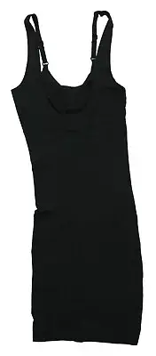Spanx Solid Color Open Bust Full Slip Shapewear XS NWT Black