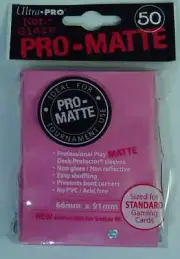 Ultra-Pro Card Deck Protector Sleeves: PRO-MATTE Bright Pink STD (ULP 84209)