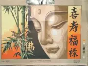 BUDDHA, BIRDS & BAMBOO - Tapestry - Country Threads (TFJ-5001/rack)(0144)