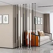 Premium Home Room Dividers, Partition for Rooms, Room Separator, Temporary Wall Partition Column Privacy Screen, Metal Post 5/8/10pcs Paravent(10pcs,245cm/97in/8.04ft)