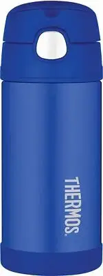 Thermos: FUNtainer Straw Bottle - Blue (355ml)
