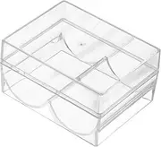 simhoa Clear Chips Tray Holds 40 Chips Multifunctional Acrylic Game Storage Case Container Chip Holder Chips Rack for Party Game Clay Chips Family