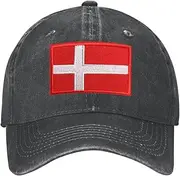 [Generic] Denmark Hat Embroidered Denmark Flag Baseball Caps for Men Women Danish Decorations