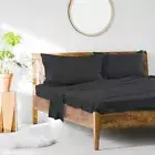 Ardor King Single Bed Fitted Sheet Set w/ Pillowcase 1000TC Cotton Rich Slate