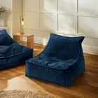 Cadence & Co. Wilde Ribbed Luxe Fleece Single/Double Bean Bag Lounge Cover