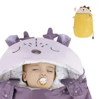 在飛比找ETMall東森購物網優惠-Colorland-嬰兒抱被 感溫新生兒睡袋 防驚嚇襁褓純棉